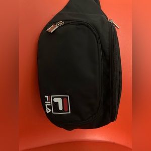 FILA Black Fanny Pack w/ Red&White Logo